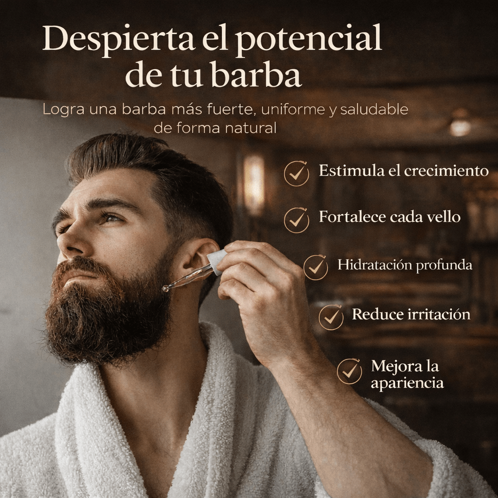 TONICO ACTIVADOR DE BARBA Y SERUM ÁCIDO HIALURÓNICO 30ML - Tateline