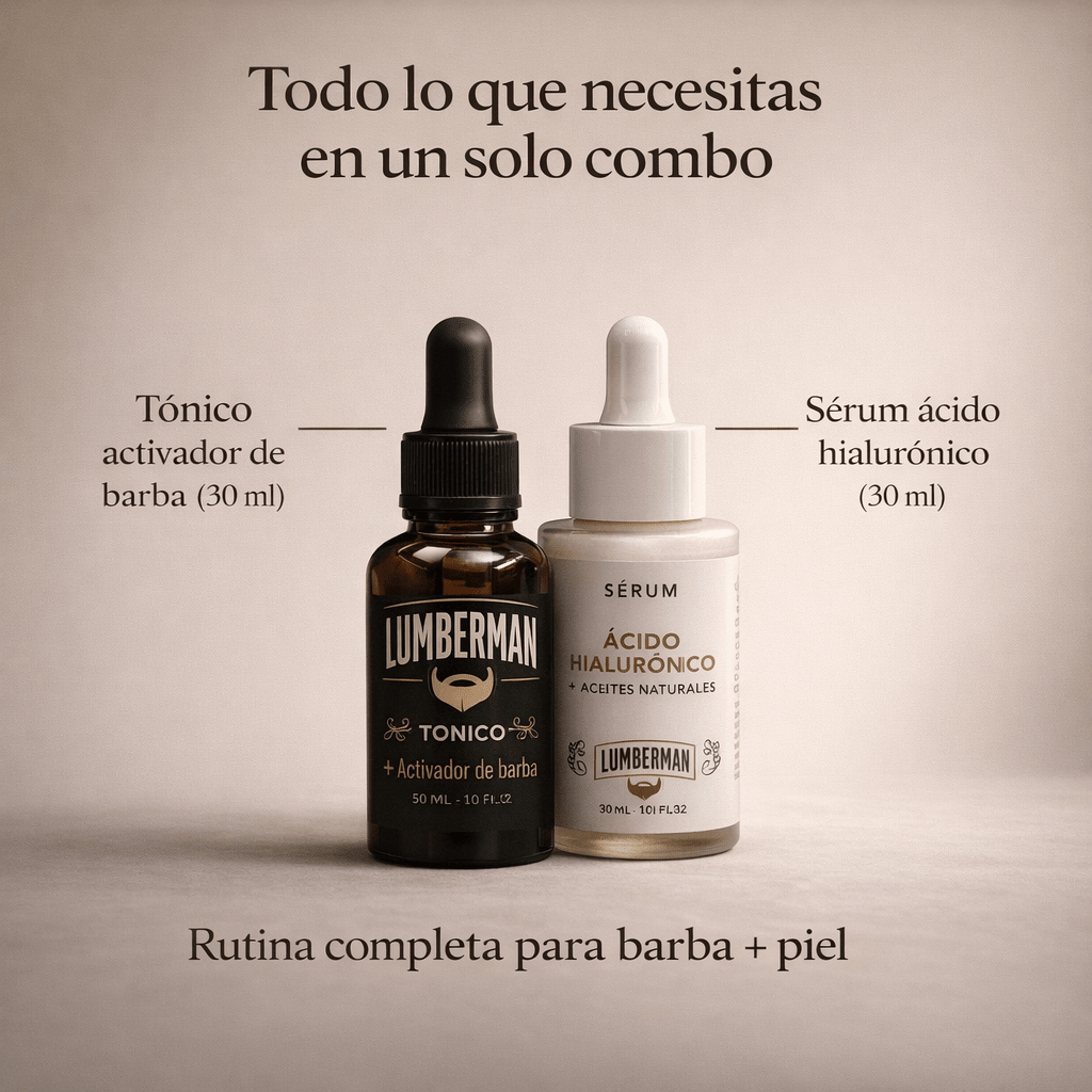 TONICO ACTIVADOR DE BARBA Y SERUM ÁCIDO HIALURÓNICO 30ML - Tateline