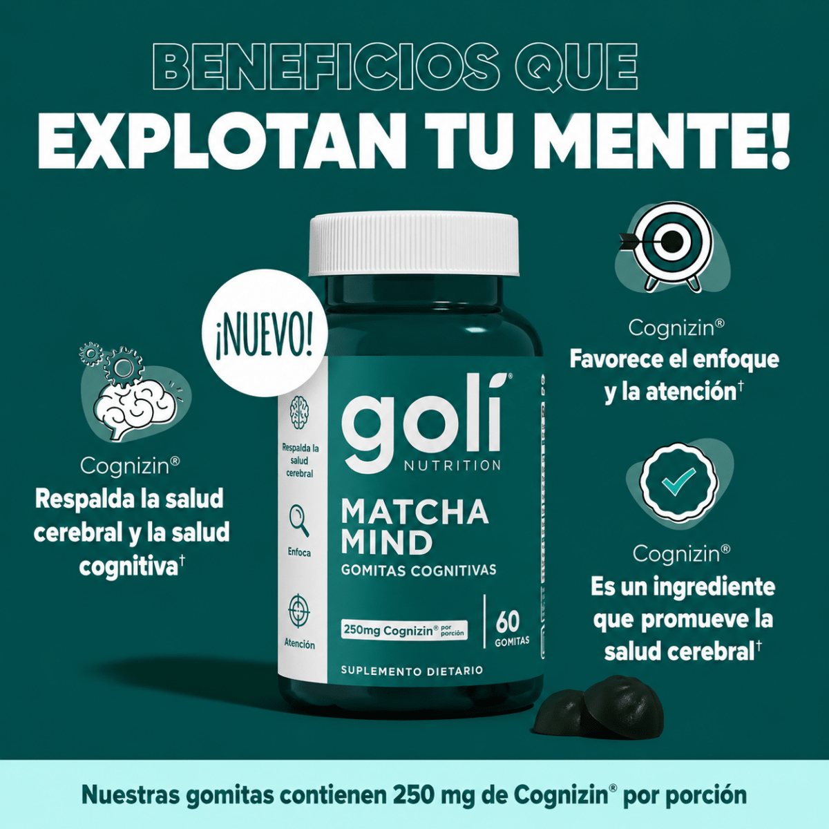 Suplemento Goli Verde Enfoque Atencion - Tateline
