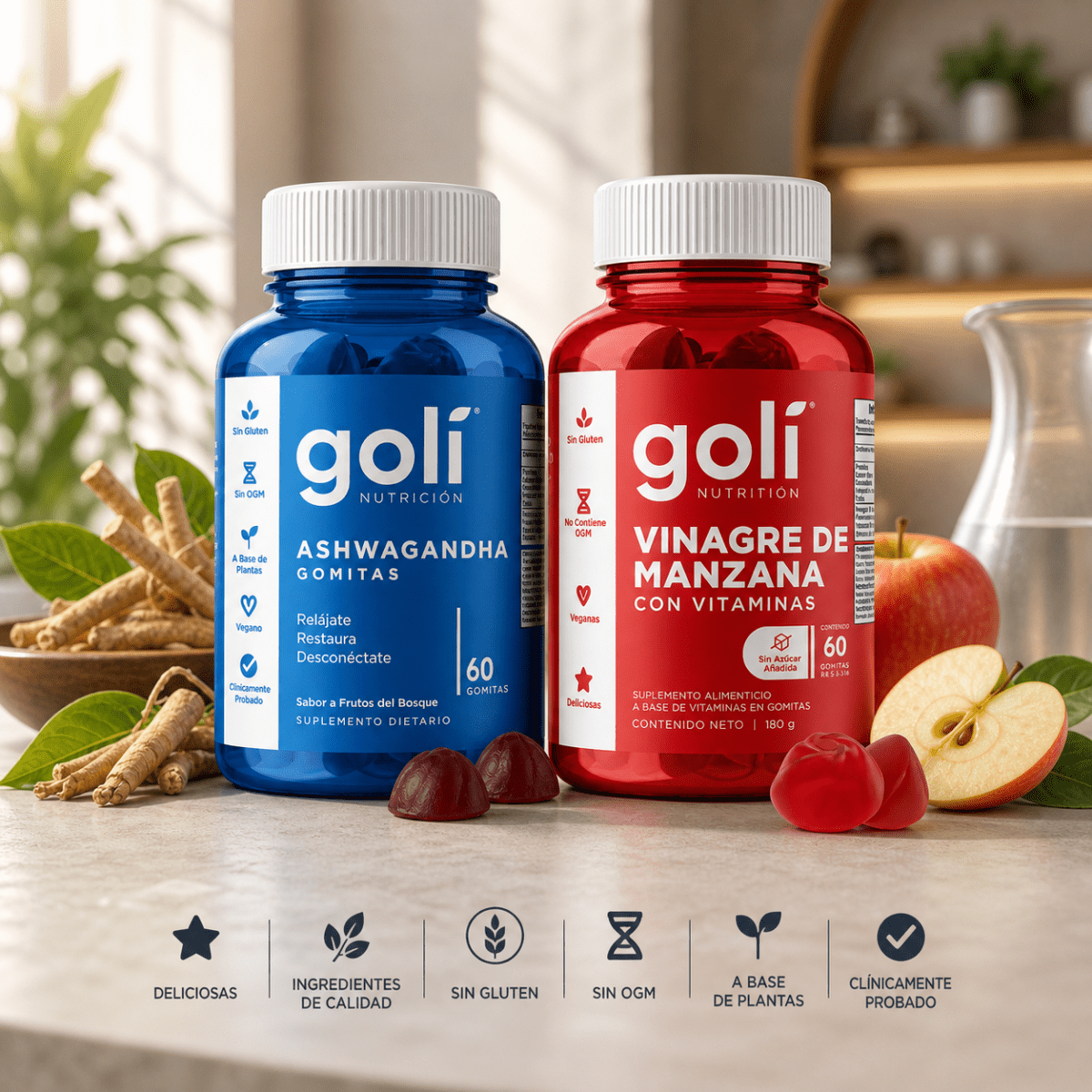 Combo Gomitas Goli Ashwaganda | Vinagre de Manzana - Tateline
