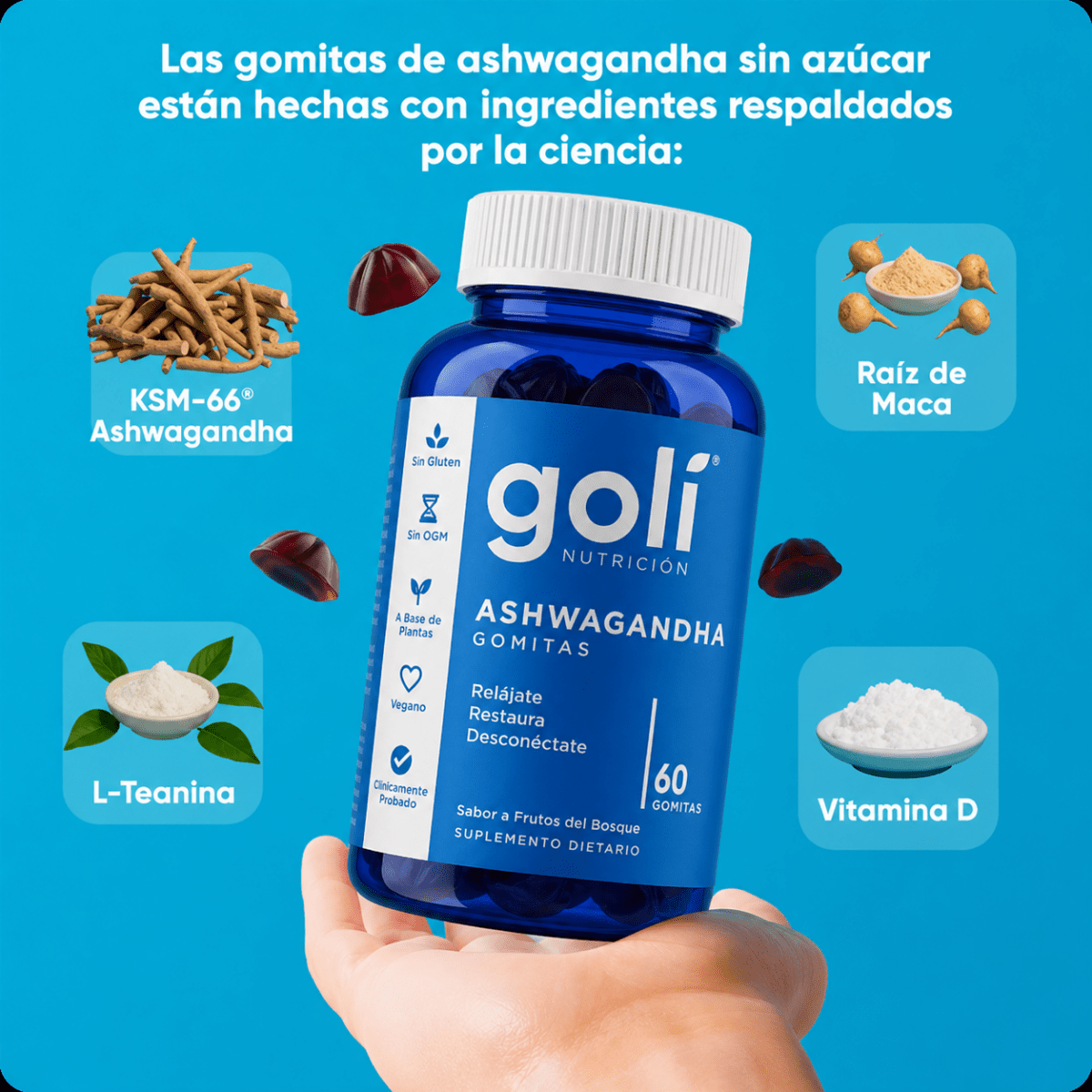 60 Gomitas Goli Ashwagandha - Tateline