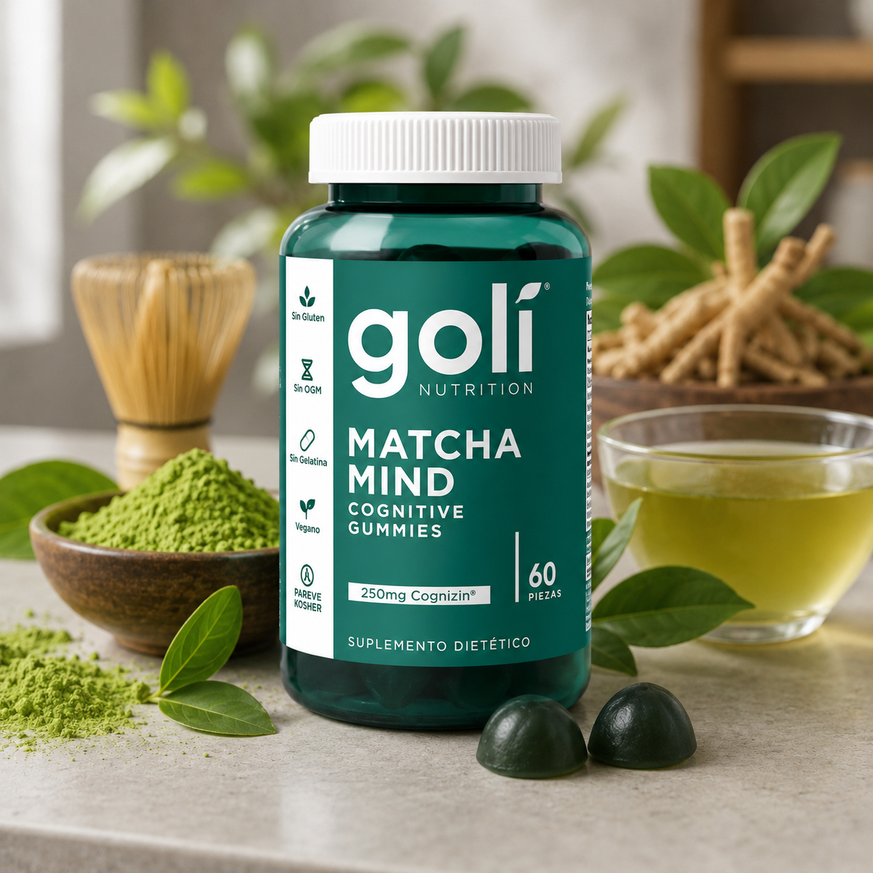 60 Gomitas Goli Matcha Mind