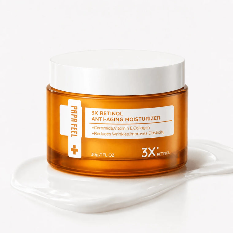 Frasco ámbar cerrado de Papa Feel 3X Retinol de 30 g